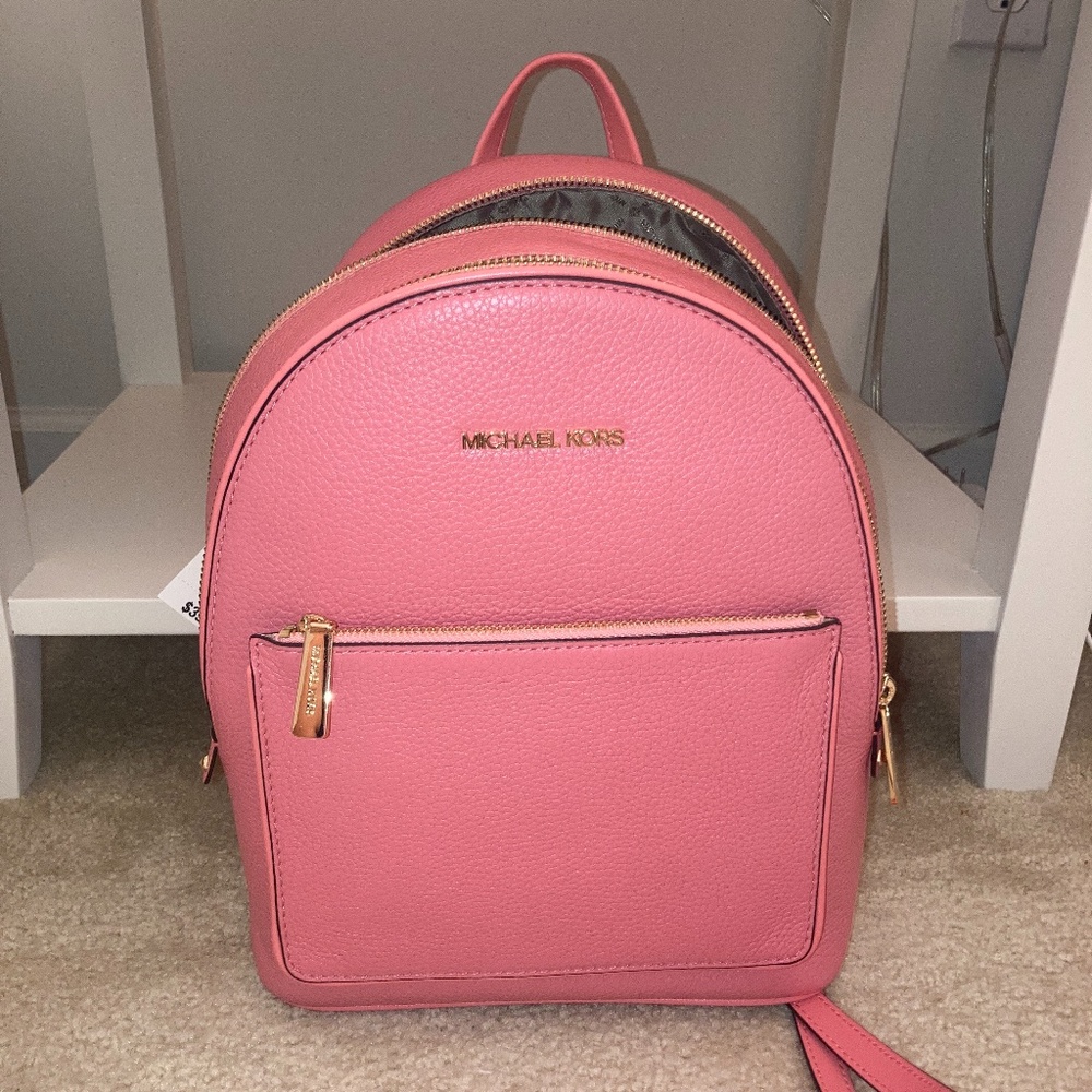 Michael Kors Adina Grapefruit Leather Backpack